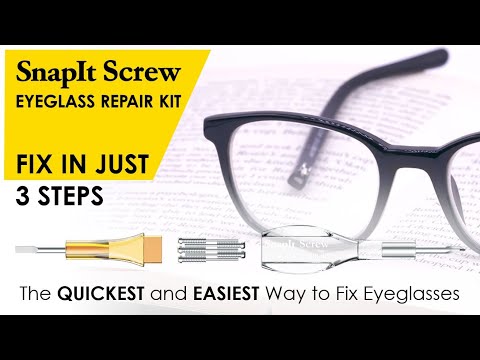 The Easiest Way to Fix Broken Eyeglasses at Home | SnapIt Screw Kit | Fix Loose Glasses in Seconds