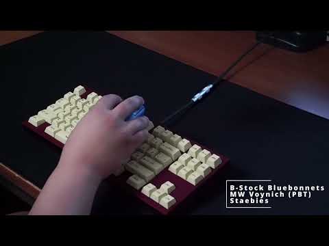 Geonworks F2-84 Sound +Typing Test (B-Stock Zepsody Bluebonnets, PBT & GMK)