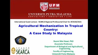 Agricultural Engineering International Guest Lecture 2020