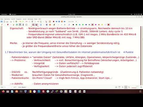 IT-Abschlussprüfung Teil 2 (BaWü Nov 2022) 3/11 - FISI - Aufgabe 1.6-1.7 (LoRaWAN, DSGVO)