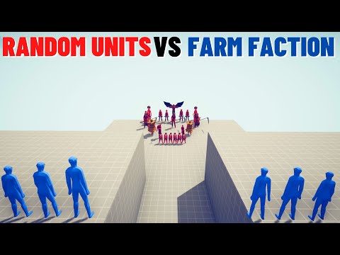 RANDOM UNITS vs FARM FACTION - RANDOM UNITS MOD - Totally Accurate Battle Simulator TABS