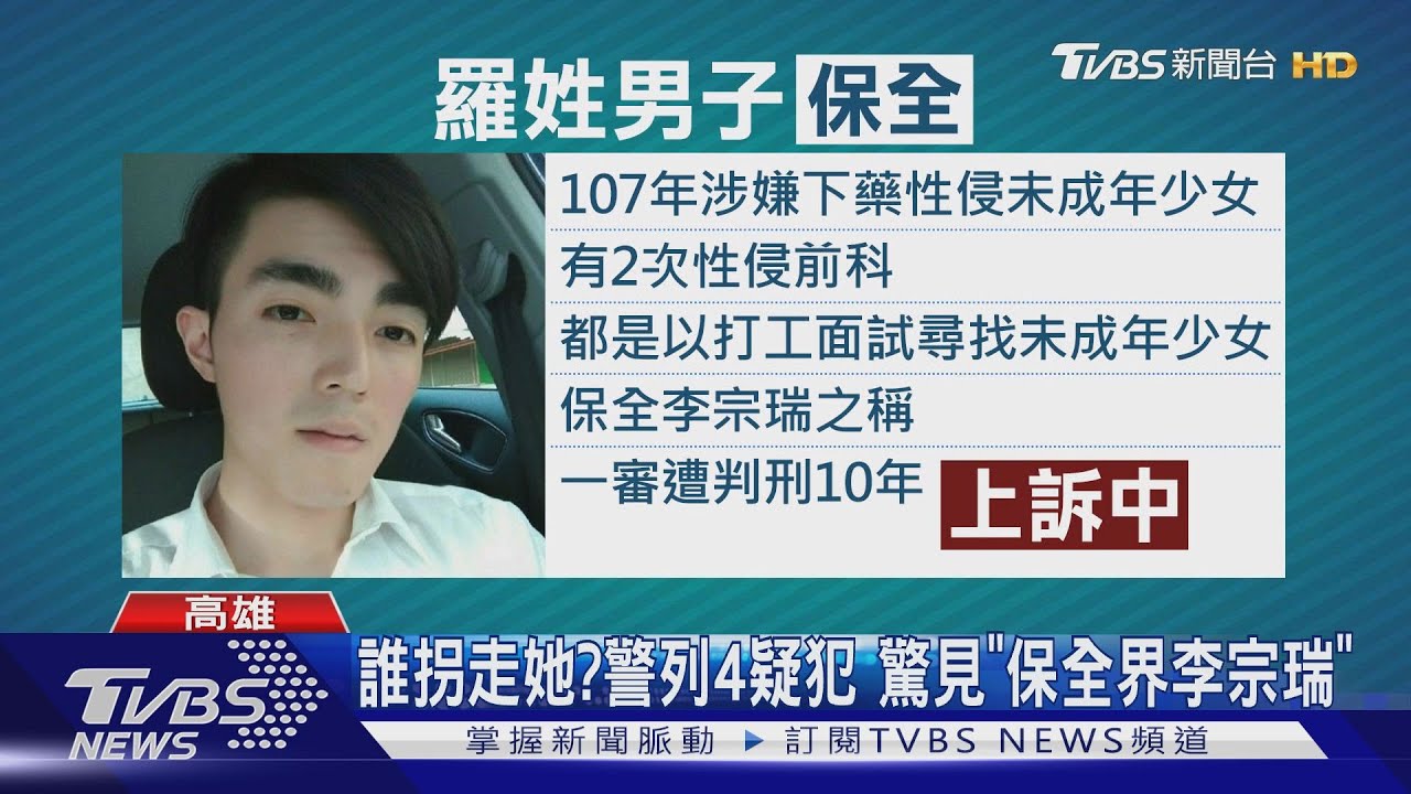 誰拐走她？警列4疑犯　驚見「保全界李宗瑞」
