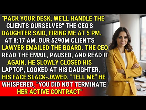 Fired by CEO's Daughter, I Used a Contract Clause to Claim the $290M Client ♟️ | #CorporateCheckmate