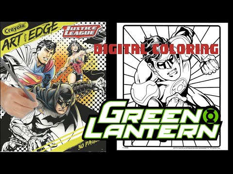 Crayola Art with Edge : Digital Coloring : Green Lantern