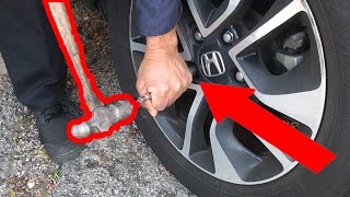 Cómo Quitar Las Tuercas De Seguridad Sin Llave/How To Remove Locking Wheel Lug Nuts When Key Is Lost