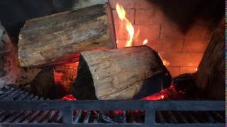 Burning Timber on a Fire Place