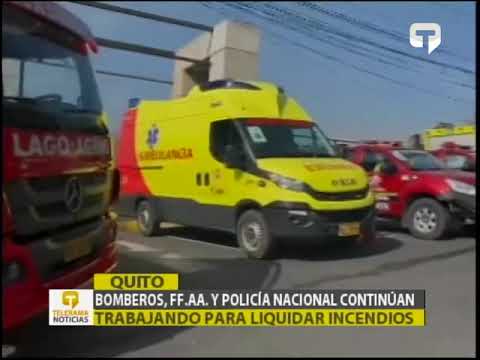Voraz incendio forestal puso en riesgo a viviendas en Quito