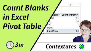 Count Blanks in Excel Pivot Table