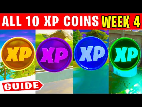 All XP COINS LOCATIONS IN FORTNITE SEASON 4 Chapter 2 Week 4