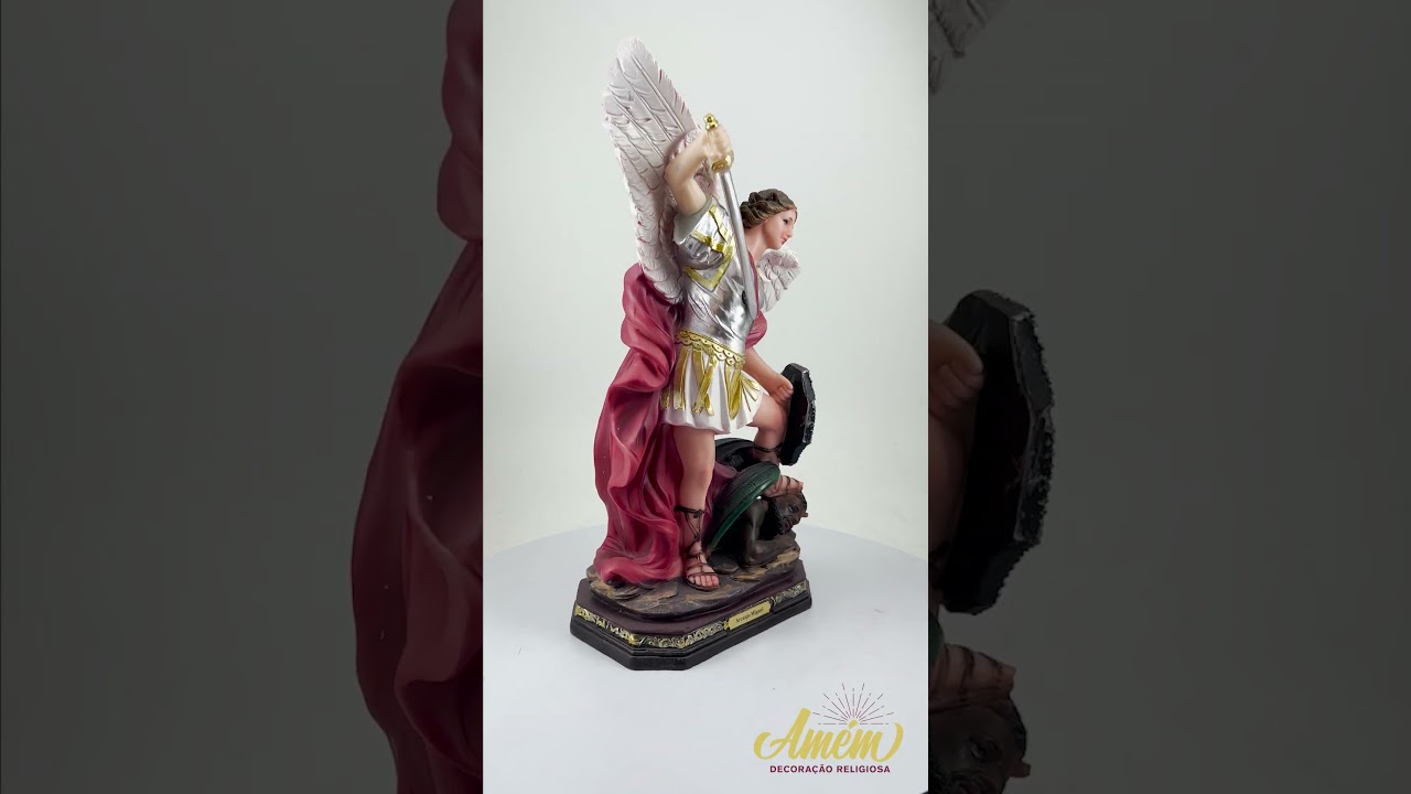 Imagem São Miguel Arcanjo Importada Resina 31 cm - M7EB6DJY8