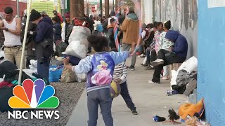 Migrants In Limbo At The Border Shelter In Desperate Conditions