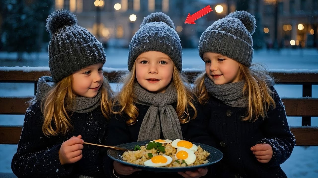 MILLIONAIRE FEEDS TRIPLETS ON CHRISTMAS—NEXT DAY, THREE COPS ARRIVE AT HIS DOOR