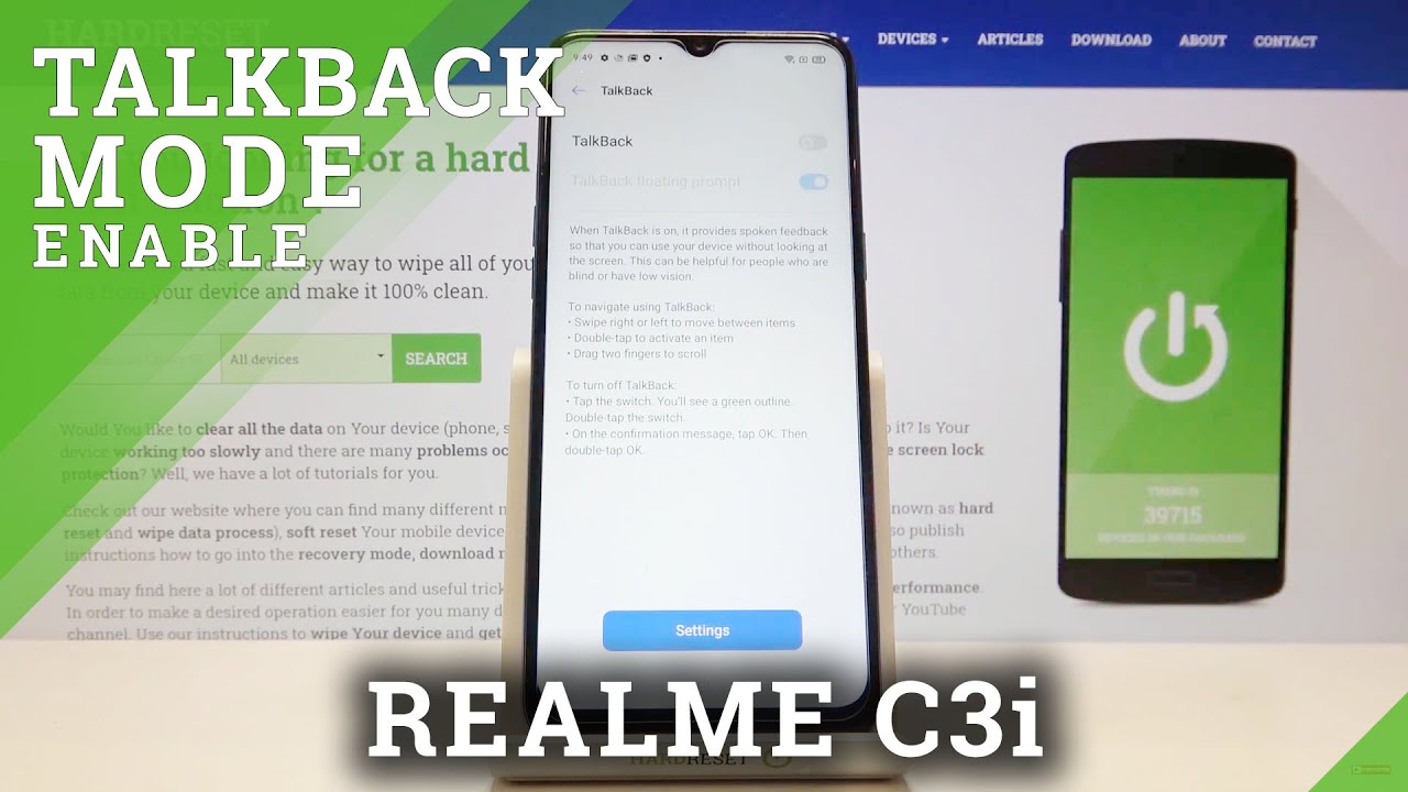 How to Activate TalkBack on REALME C3i – Turn On TalkBack