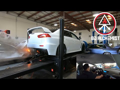Evo X ID 1050X MHI 18k turbo ETS 3.5" Intercooler ETS 3" intake Flex fuel Dyno & ACT clutch review
