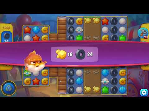 Fishdom 5906 Hard Level - 14 moves - NO BooSTERS