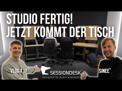 Neuer Sessiondesk Studiotisch - Echtholz Studiodesk mit Platz für Racks & Synths | Tonstudio Vlog 17