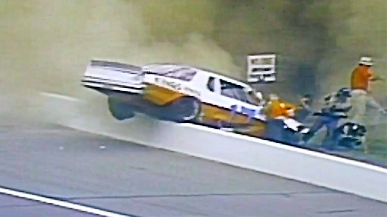 Steve Pfeiffer crashes into spectators at the 1979 Gabriel 400