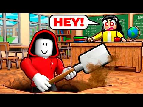 JJ and Mikey Dig Out of Detention in Roblox! Maizen