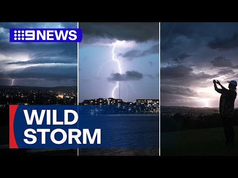 Wild storms rip up trees as tens of thousands in NSW still without power | 9 News Australia