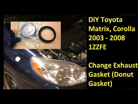 DIY '03 - '08 Toyota Matrix Corolla Replace Exhaust Gasket Donut 1ZZFE