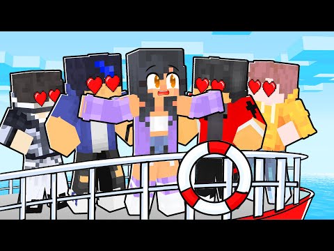 Aphmau INVITED Crazy Fan Boys on A CRAUISE in Minecraft! - Parody Story(Ein, Aaron KC GIRL)