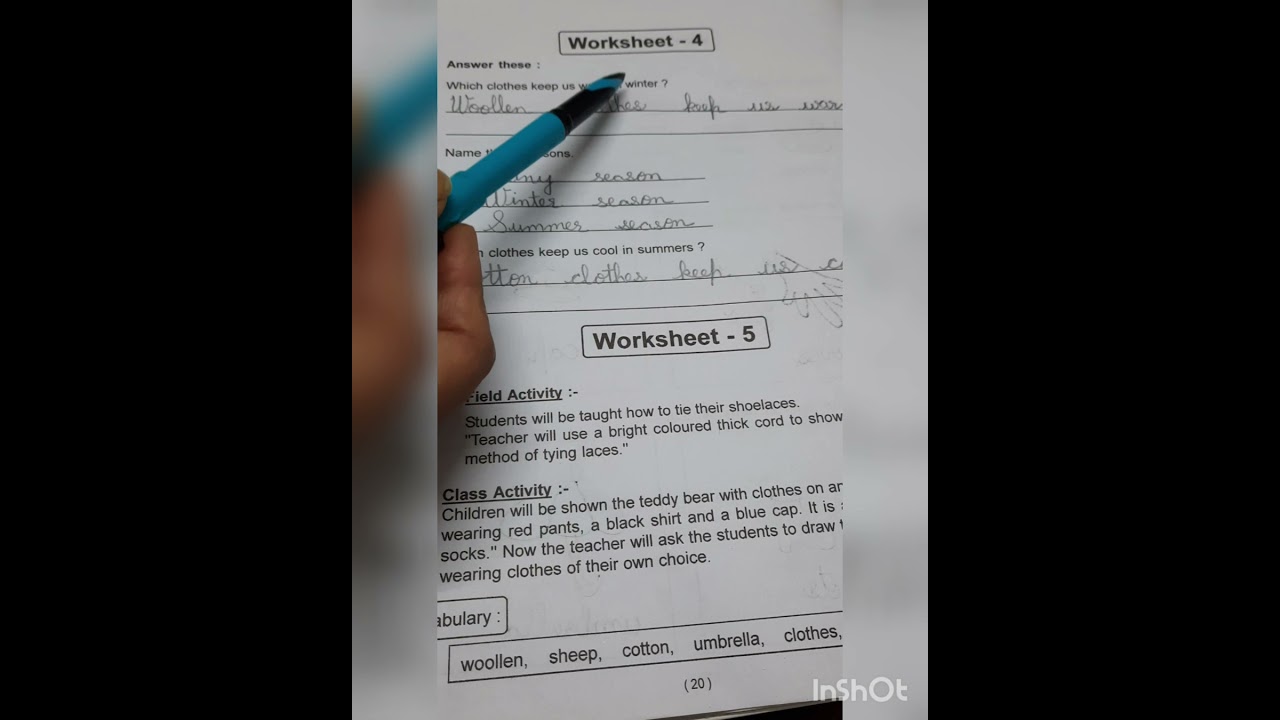 EVS- Ls.8( Clothes) worksheet 4