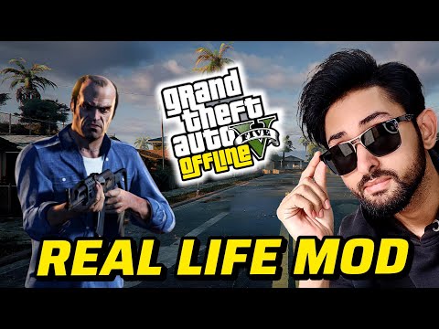 REAL LIFE MOD IN GTA 5 OFFLINE STORY MODE | GTA 5 OFFLINE MODS 2025 | HINDI/URDU | THE NOOB