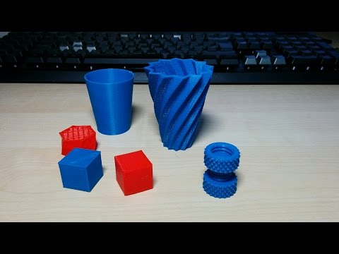 SmartrapCore Alu DIY CoreXY 3d Printer Build Part 4 - First prints and review