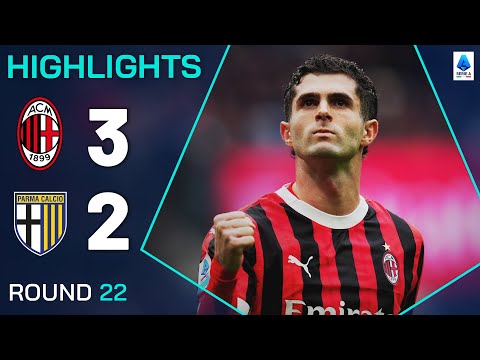 MILAN-PARMA 3-2 | HIGHLIGHTS | 22ª GIORNATA | SERIE A ENILIVE 2024/25