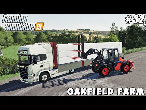 Making silage bales from the grass | Farming on Oakfield Farm | Farming simulator 19 | Timelapse #32