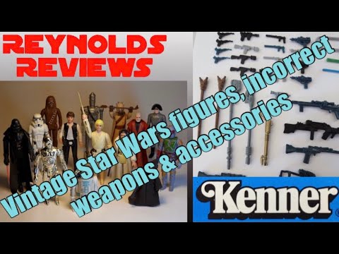 Vintage Star Wars figures, incorrect weapons and accessories