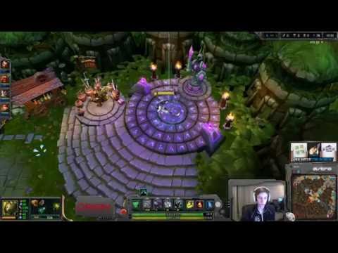 Bjergsen plays Akali vs Diana mid lane