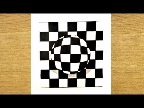 Op Art - Pop Art Pattern On Sphere #OpArt #PatternonSphere
