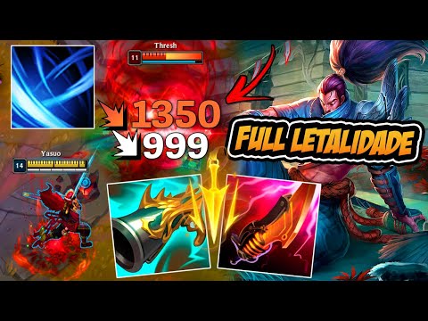 A BUILD PROIBIDA DO YASUO DE LETALIDADE FICA EXTREMAMENTE FORTE *muito dano*