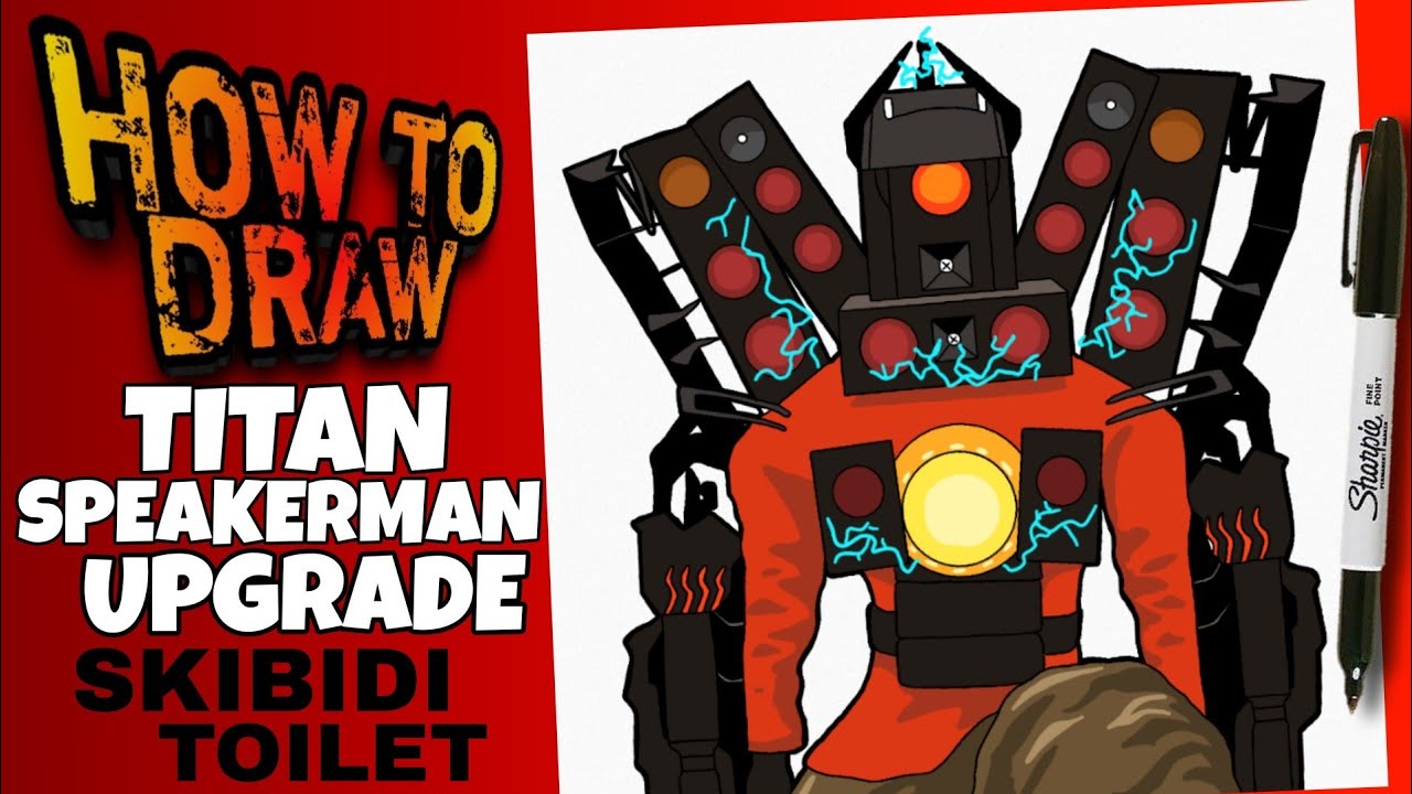 HOW TO DRAW TITAN SPEAKERMAN UPGRADE  FROM SKIBIDI TOILET | CORRUPTED | como dibujar    speakerman