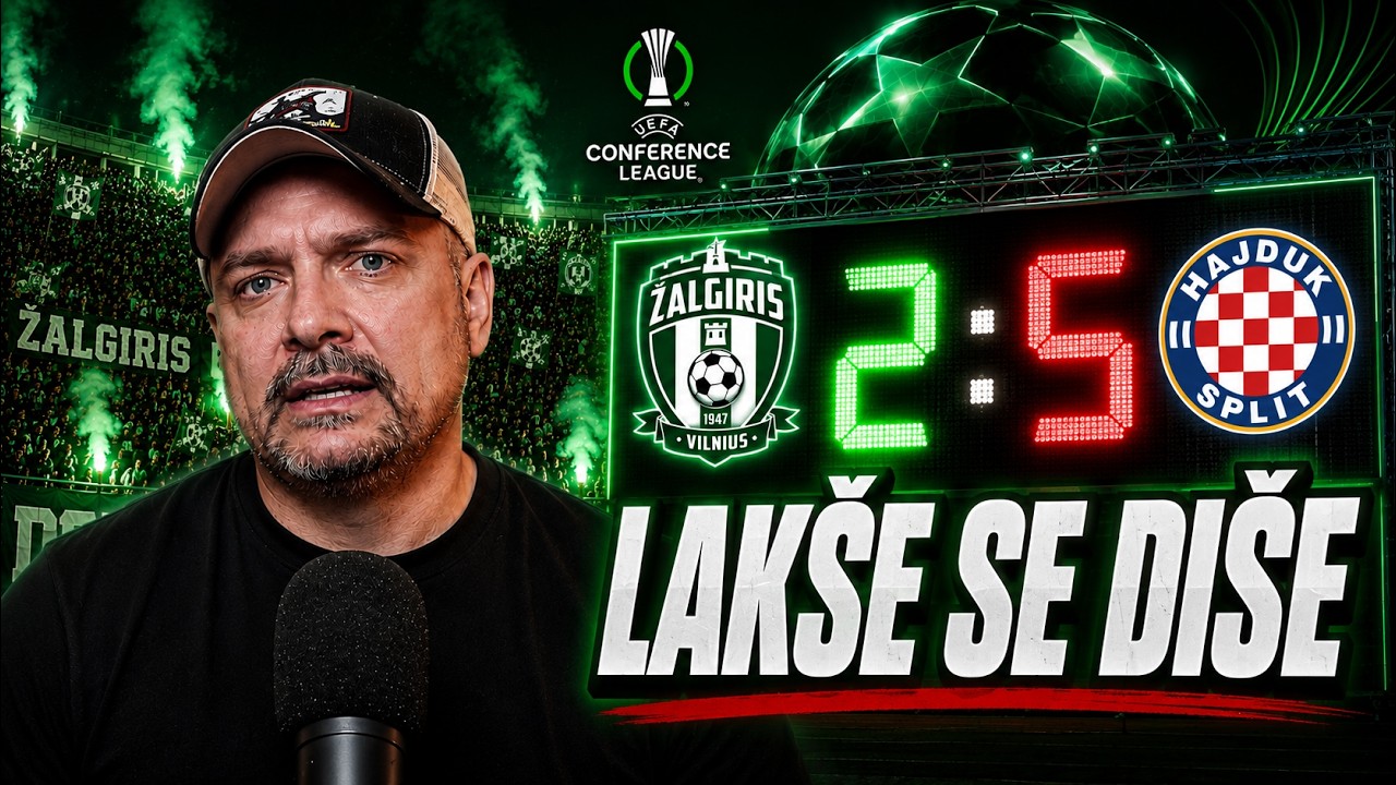 ŽALGIRIS vs HAJDUK 2:5! HAJDUK IZDOMINIRAO!