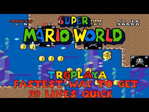 Super Mario World: Fastest Way To Get 99 1ups (With Action Replay Codes) (720p)