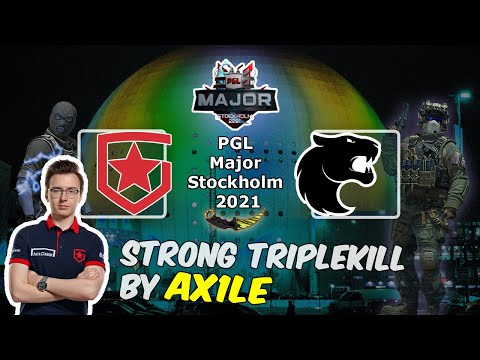 Strong TripleKill by Ax1Le on Overpass, Gambit vs FURIA, PGL Major Stockholm 2021