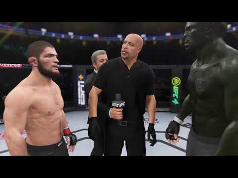 Khabib Nurmagomedov vs Incredible Hulk UFC 4 Simulation (AI)