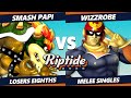 Riptide 2025 TOP 8 Wizzrobe Captain Falcon Vs Smash Papi Fox Bowser Smash Melee SSBM