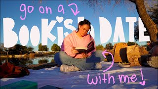 go on a bookish date with me for valentines day 🎀 | Book shopping, picnic & cozy late night reading