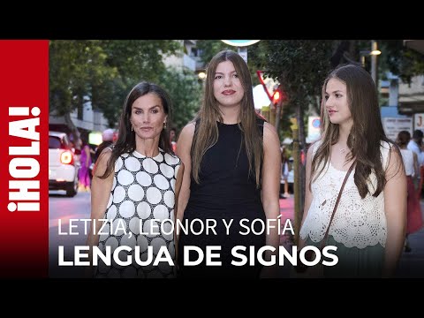La reina Letizia, la princesa Leonor y la infanta Sofía hablan en lengua de signos