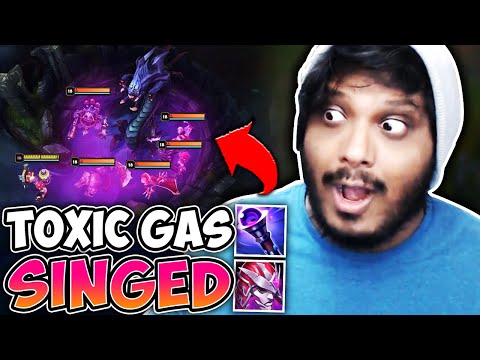 THIS SINGED BUILD CREATES TOXIC GAS (AND MELTS EVERYTHING AROUND YOU) - League of Legends