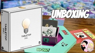 Unboxing Tabletop Inc. Deluxe Edition – A Board Game About Making Board Games! | Jake & Cierra React