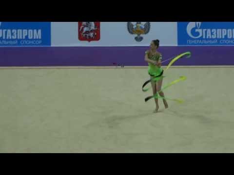 Kosoulieva Angela (ribbon) Poland.Международный турнир юниорок, г.Москва 2014