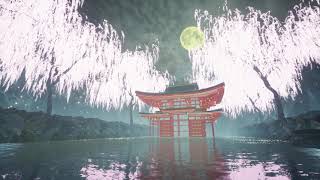 UE4 エフェクト　平等院鳳凰堂夜桜