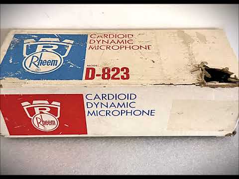 Vintage 1960's Rheem D-823 Dynamic Microphone, working well w/cable & retail box image 10