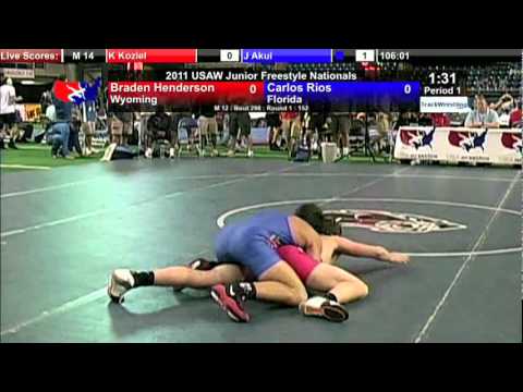 Junior Freestyle 152   Braden Henderson WY vs  Carlos Rios FL