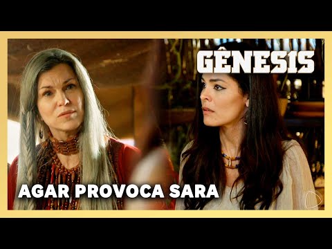 NOVELA GÊNESIS: Agar provoca Sara ao falar sobre Isaque