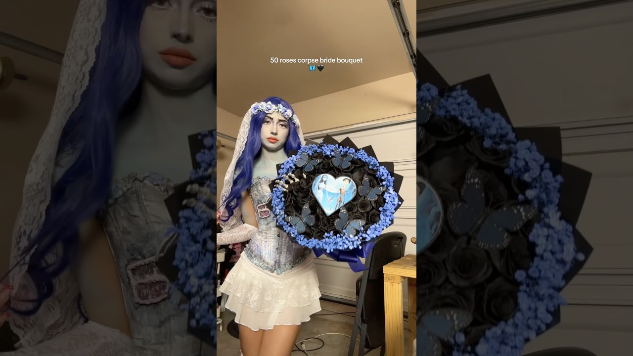 Part 1 | which character next ? #corpsebride #halloweencostume #diy #florist #flowers #ramo #shorts